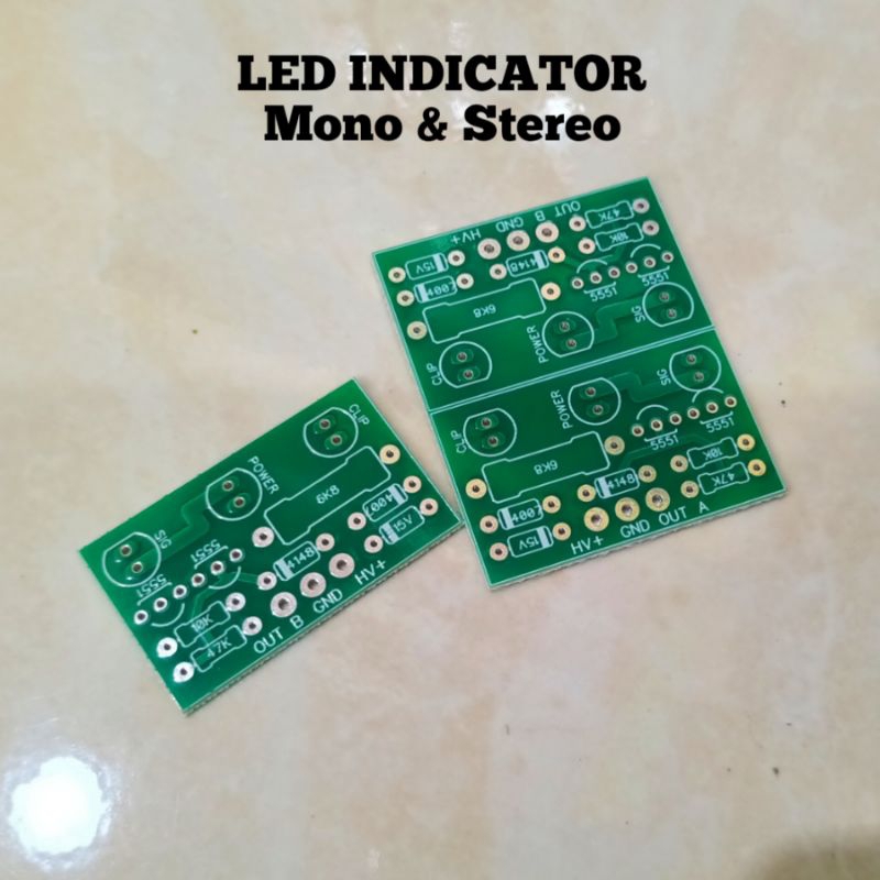 PCB LED CLIP SIGNAL INDICATOR Mono & Stereo