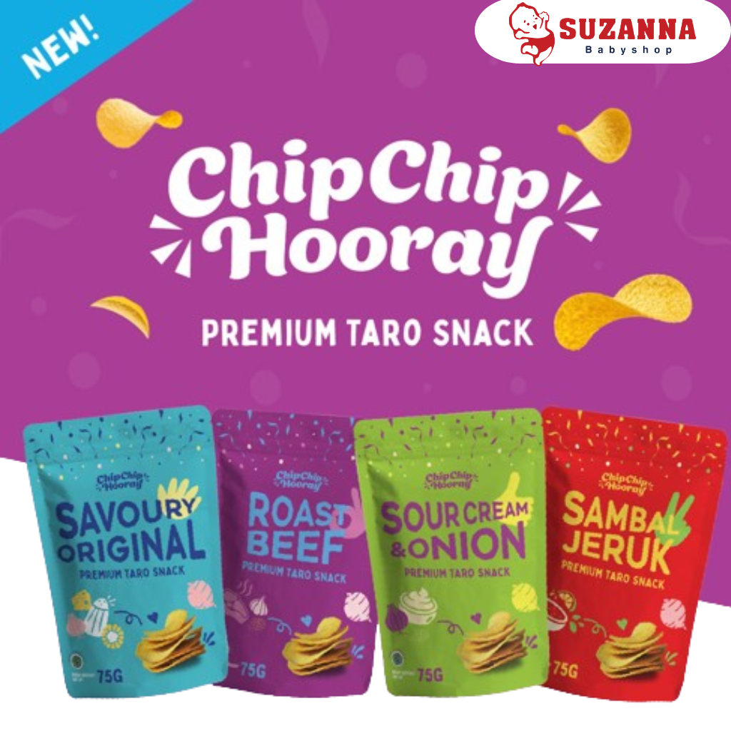 

Chip Chip Hooray Premium Taro Snack 75g Keripik Kripik Talas No MSG