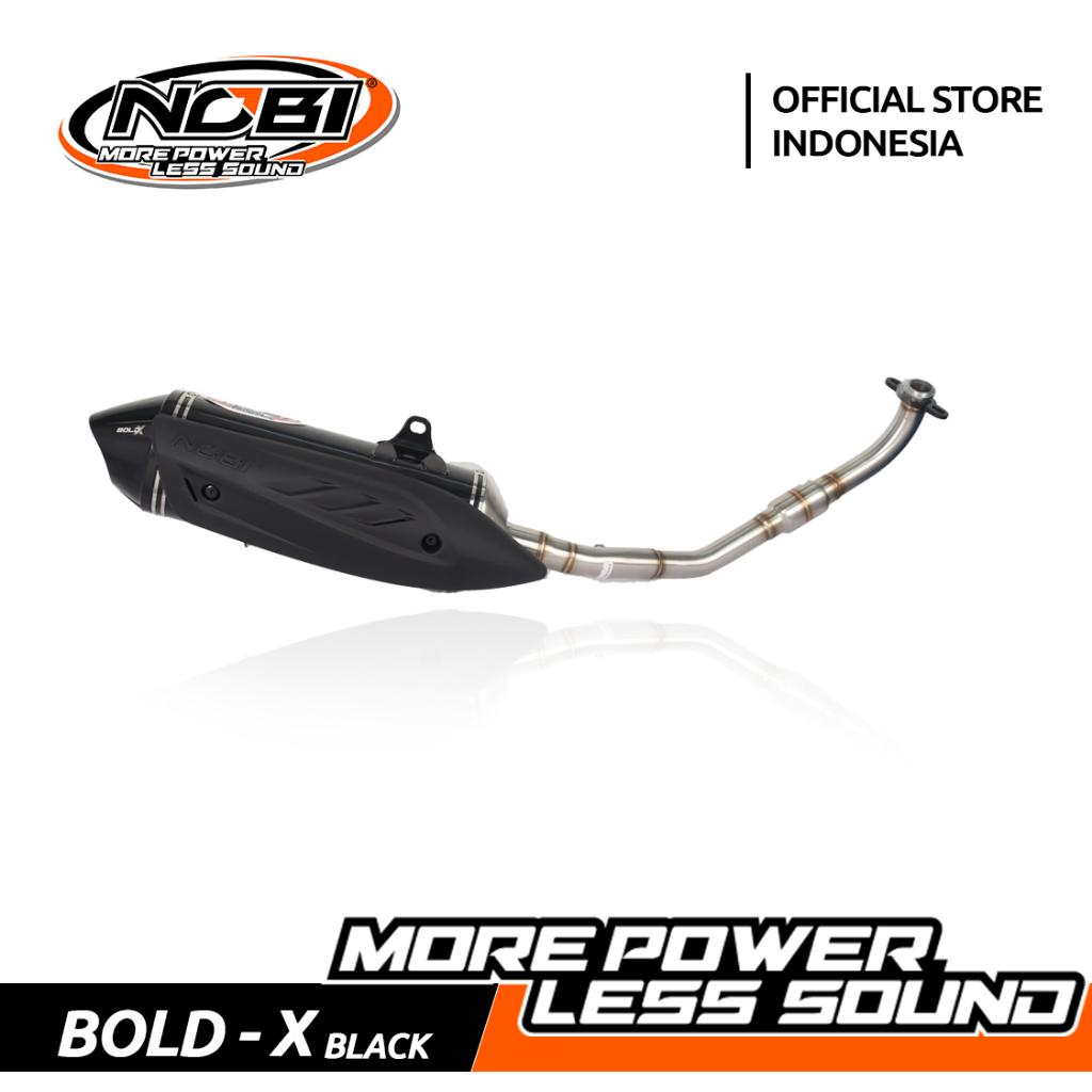 NOBI Knalpot Bold X Black Aerox Old - Lexy Old [ NB012204B ]