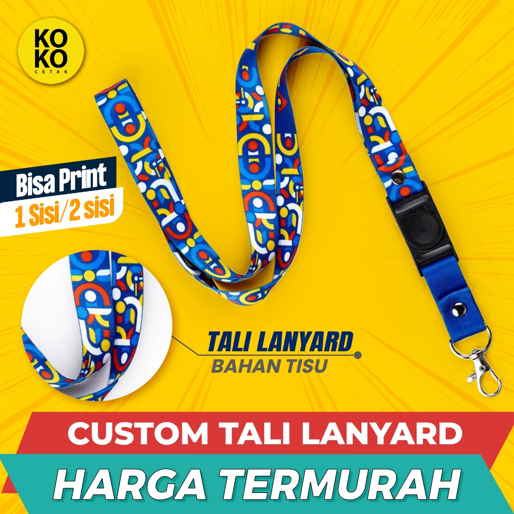 

LANYARD CUSTOM DIGITAL PRINT / Tali / Gantungan / ID CARD Satuan - 1 SISI