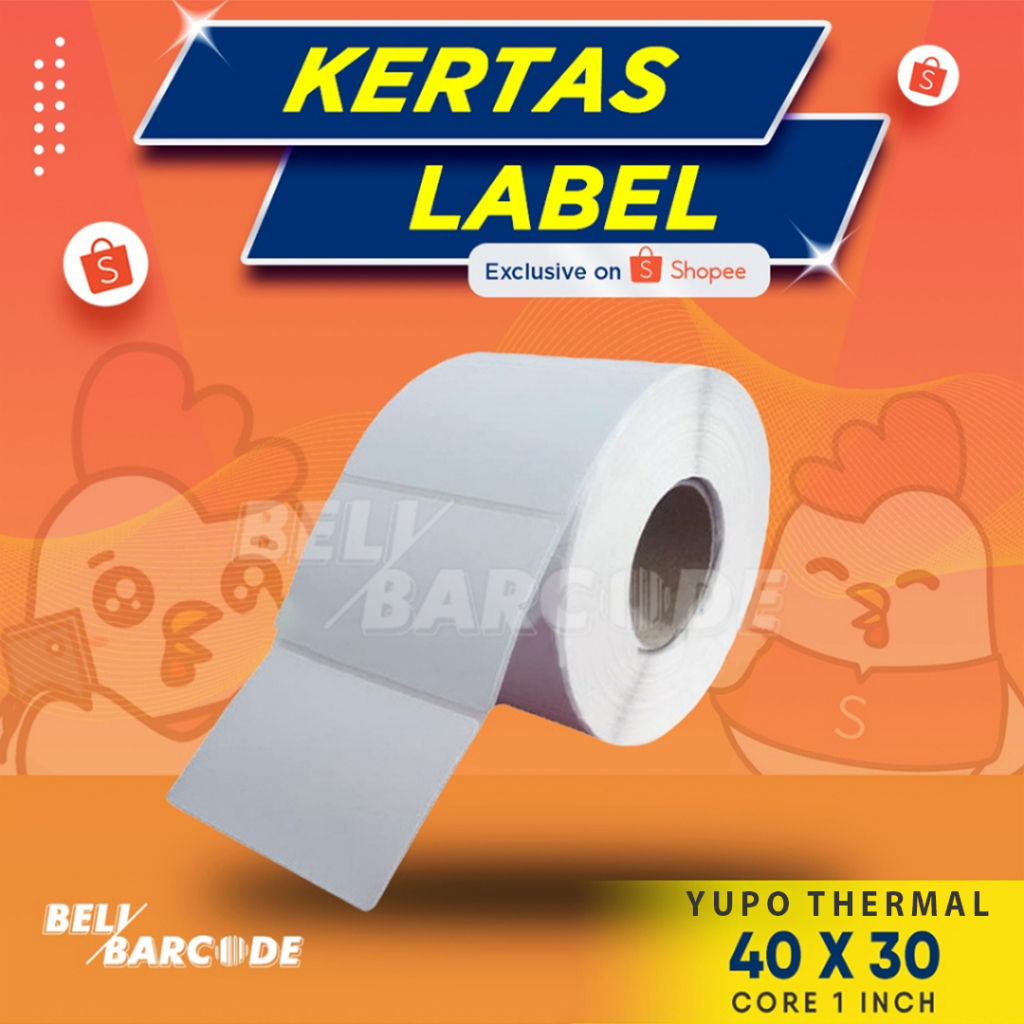 

Label Yupo Thermal 40 x 30 / 40x30 mm / 40x30mm 1 Line Anti Air