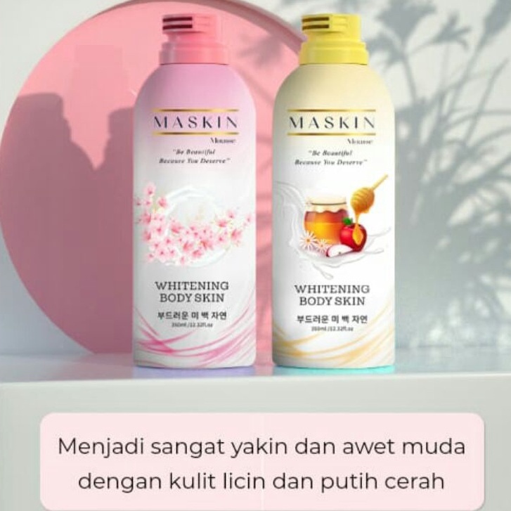 MASKIN WHITENING BODY SKIN SHOWER/MASKIN MOUSSE/SABUN MANDI PEMUTIH/MADE IN KOREA