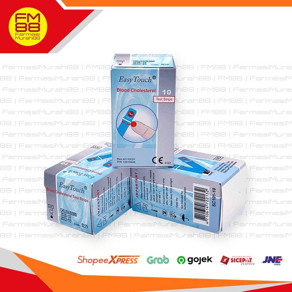 

LNJ737 FREE ONGKIR Easy Touch Blood Cholesterol Kolesterol Darah Test Strip Box Isi 1 Strip