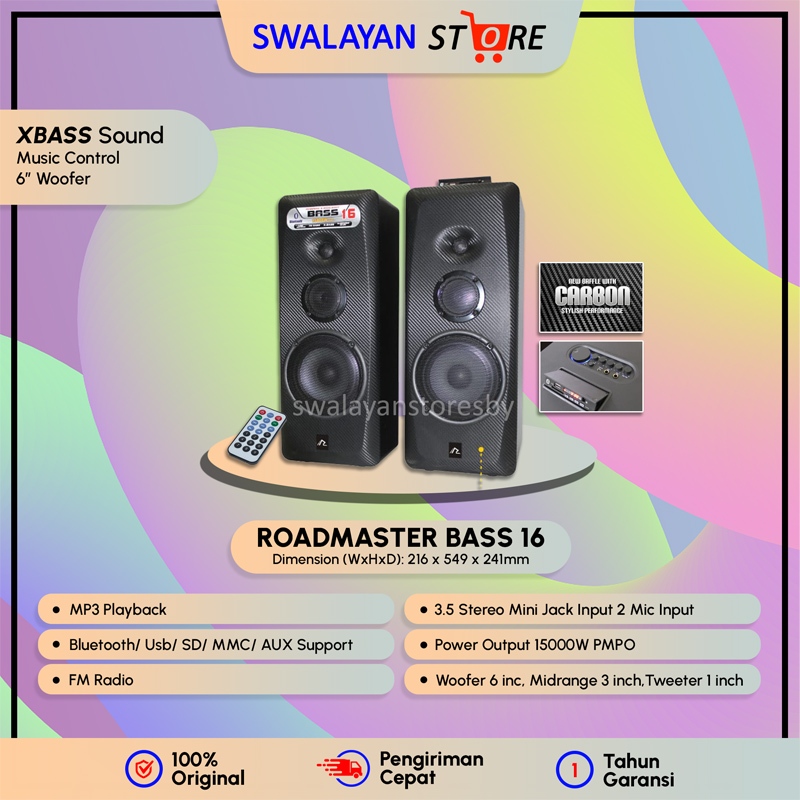 ASLI SPEAKER ACTIVE ROADMASTER BASS 16 DAN BASS 16 REBORN