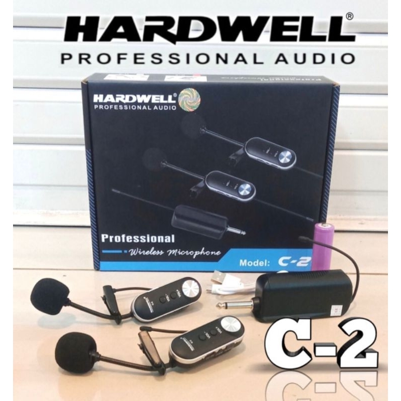 mic wireless jepit hardwell 2 mic wireless clipon original garansi.