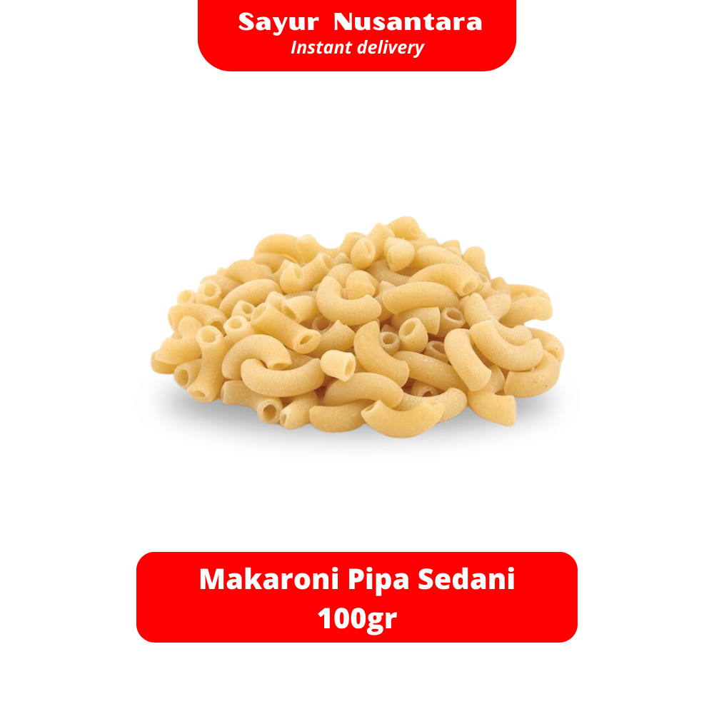 

Makaroni Pipa Sedani 100gr - Sayur Nusantara