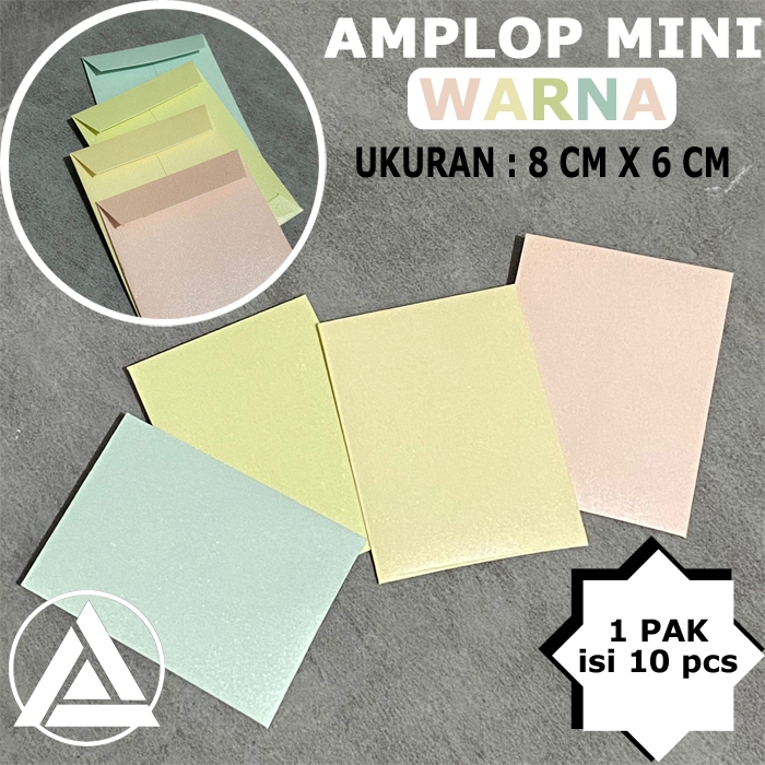 

[ ISI 10 Pcs] Amplop Vintage | Amplop Berwarna | JASMINE | FANCY | MERAH MUDA | HIJAU | BIRU | KUNING | Amplop Mini | Color Envelope | 8 cm x 6 cm | Bahan Kertas Tebal / Amplop Olshop | Amplop Nota | Amplop A6