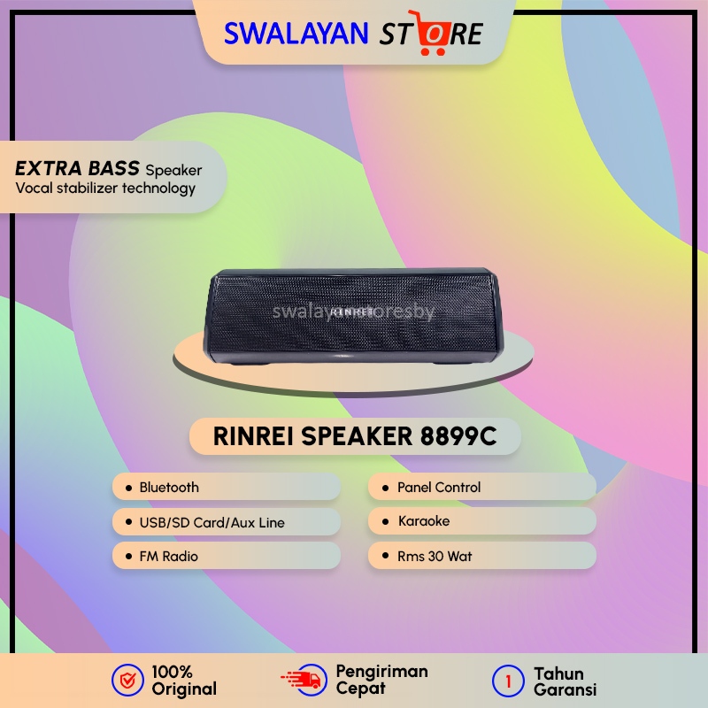 Speaker Bluetooth Rin Rei Xtra Bass SR-8899C / GMC 881A / GMC 881B Garansi Resmi