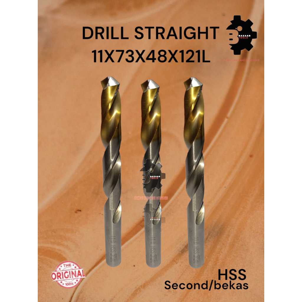 DRILL STRAIGHT 11X73X48X121L Merk YG - Second Hand / Bekas - Drill Straight Diameter 11mm - Pisau Bo