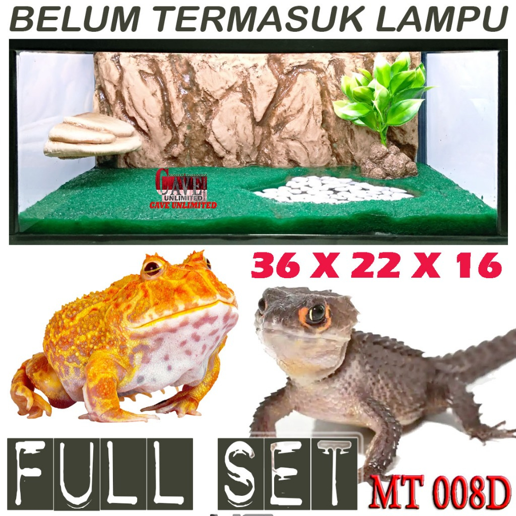 MT008D PAKET KANDANG REPTILE PACMAN CROCODILE SKINK BIAWAK VARANUS SALVA BABY GECKO BEARDED DRAGON K