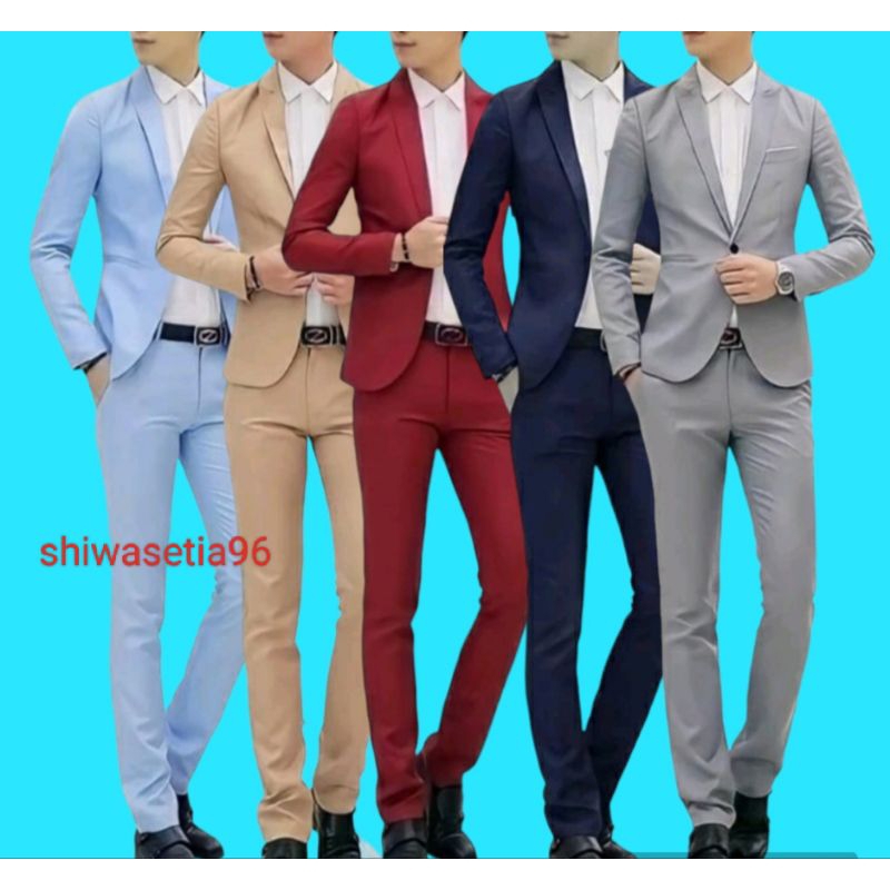 SetJas Pria Slimfit Ungu /Setelan Jas Pria purple/Atasan Jas pria /Vest Dalaman Jas Ungu/Jas Formal 