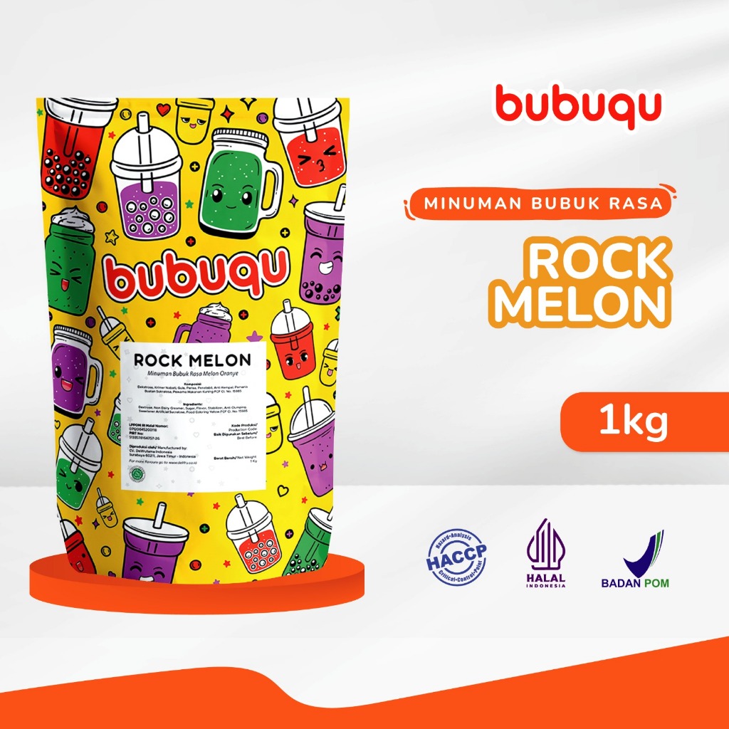 Powder Drink Rock Melon Bubuqu 1 Kg - Bubuk Minuman Rock Melon