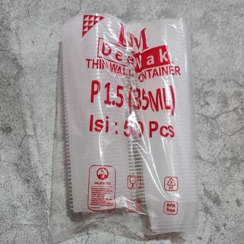 Thinwall DM Sauce Cup 35ml / Cup Sambel / Cup Saus 35ml Isi 50 pcs