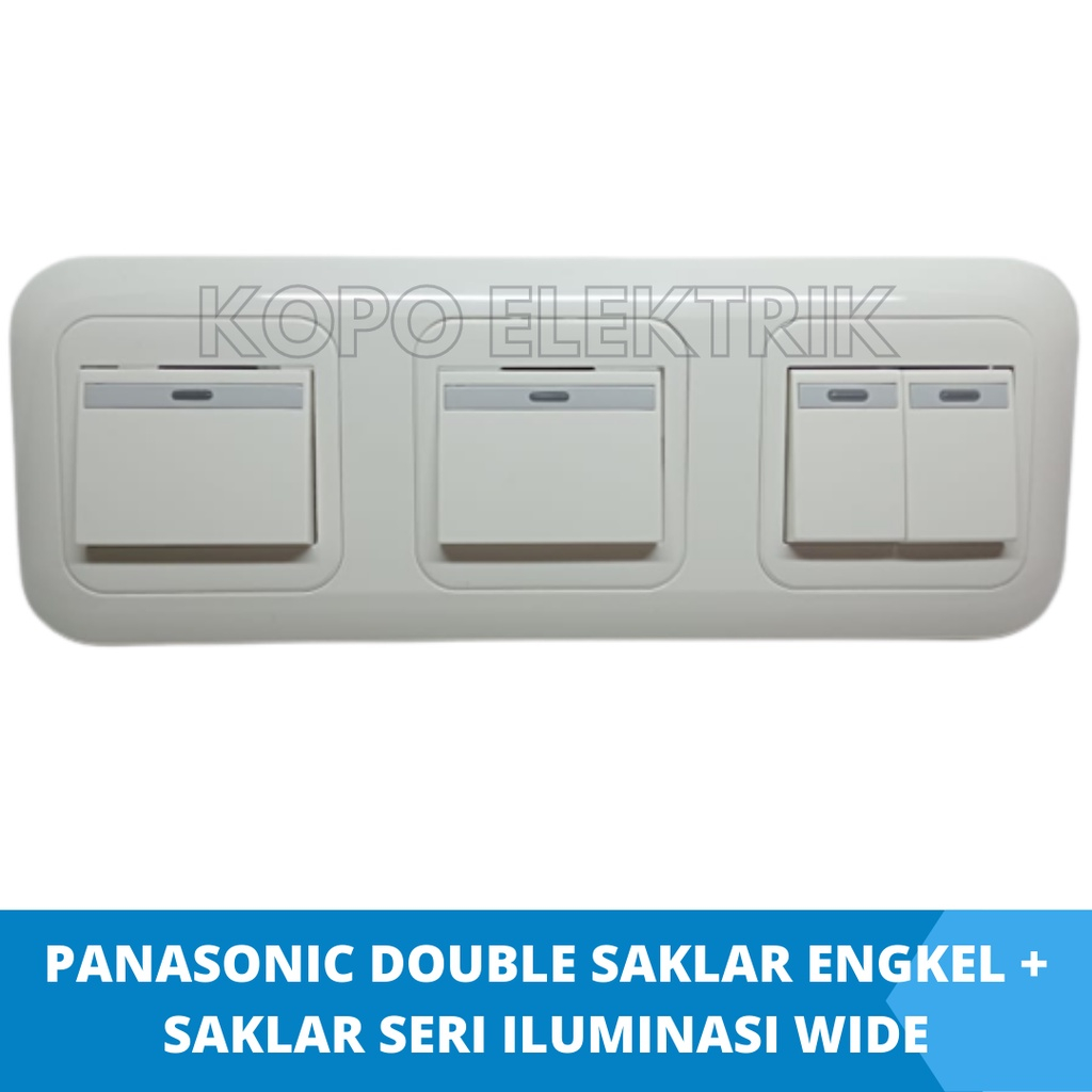 Panasonic Double Saklar Engkel + Saklar Seri Iluminasi