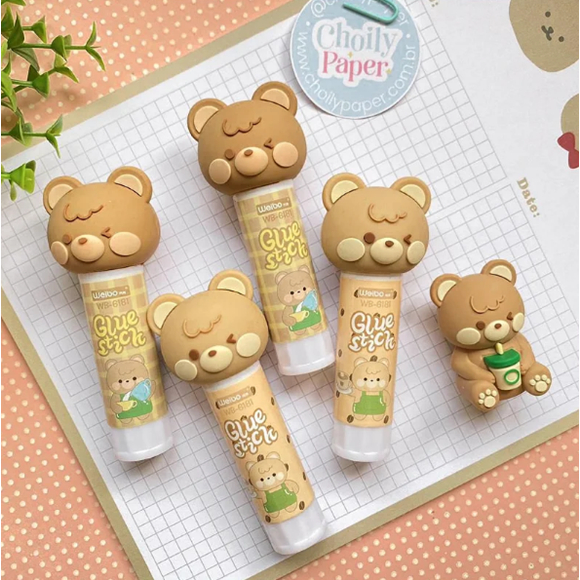 

FYM WEIBO GLUE STICK TYPE WB-6181 BEAR - LEM KERTAS KARAKTER BERUANG TEDDY BEAR