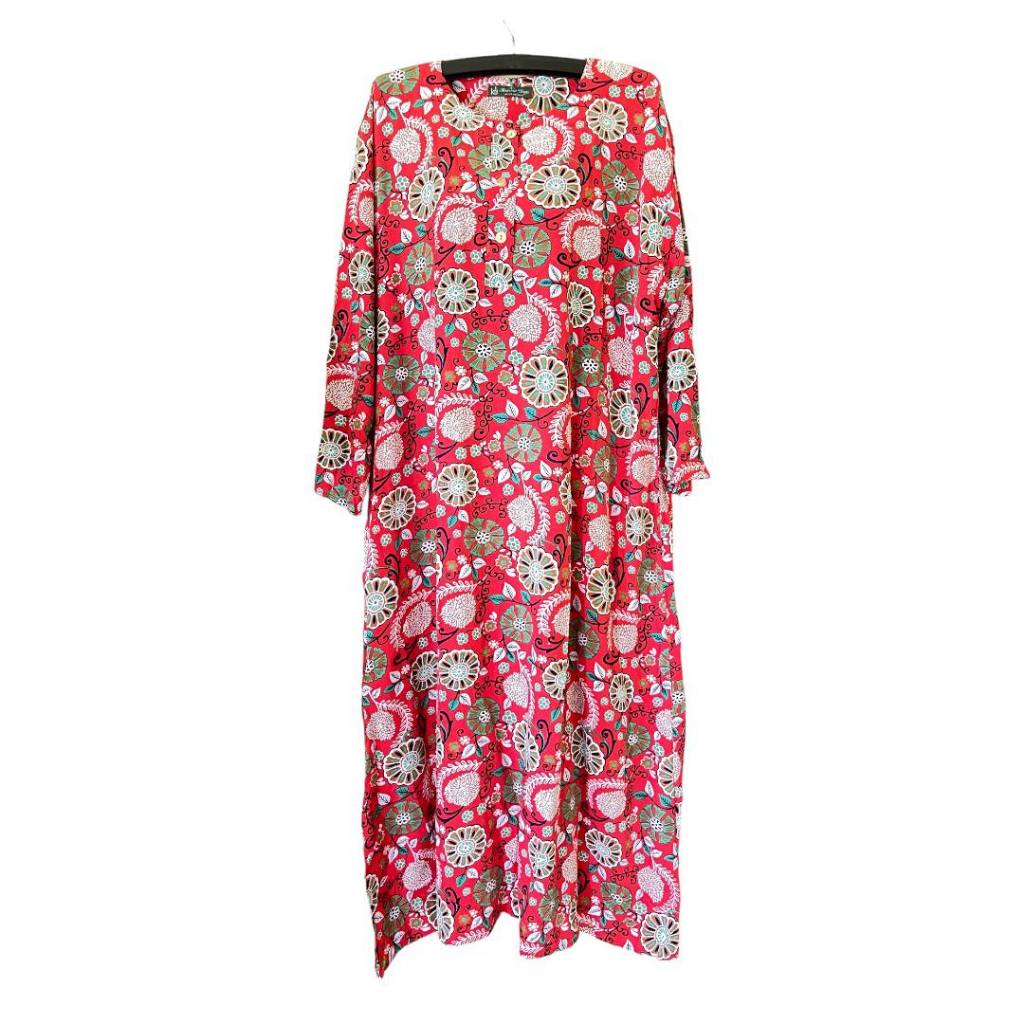 Daster kencana ungu jumbo - daster lengan panjang jumbo - daster abaya KUI