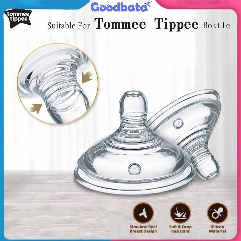 【Goodbata】60MM Wide Neck Pacifier Screw Shape Baby Food Grade Feeding Silicone Nipple For Tommee Tippee Bottle