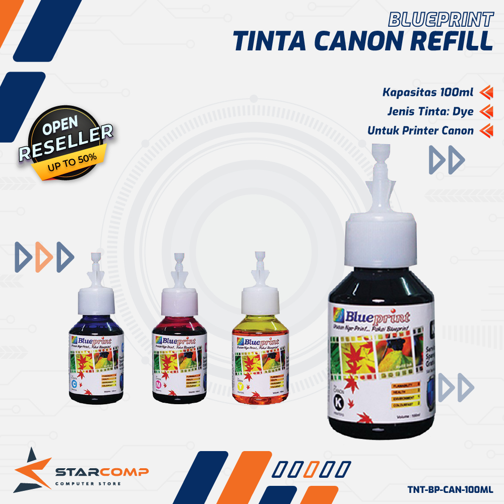 BLUEPRINT Tinta Canon 100ml Refill For Printer Canon IP2770 MP 237 100ml