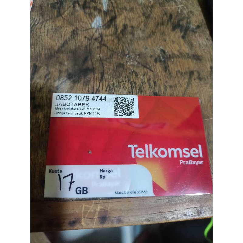perdana Telkomsel 17gb