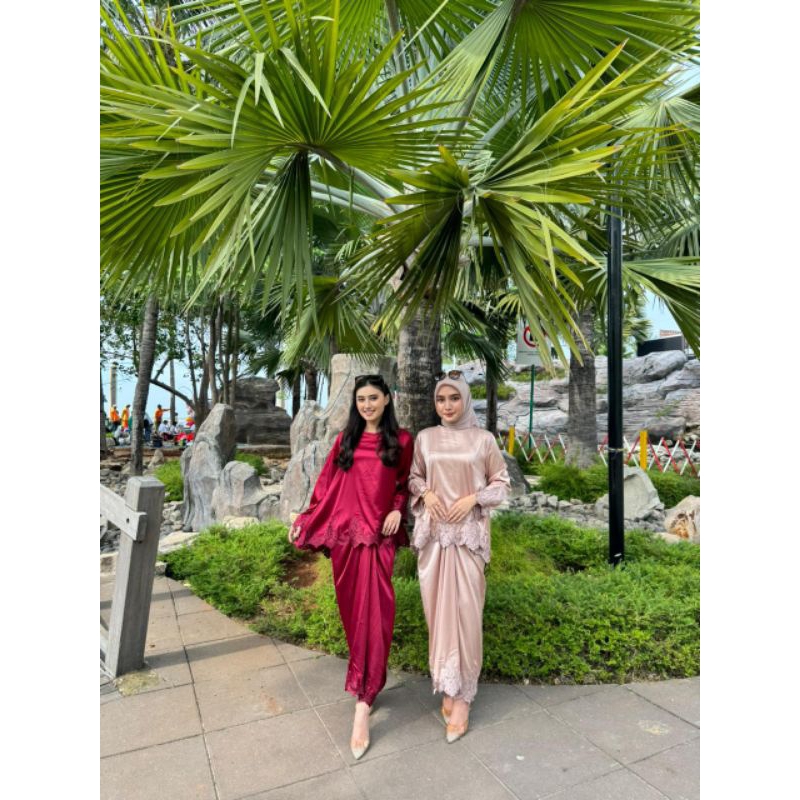 setelan rok lilit dan atasan ,set rok ,set baju wanita kekinian ,set baju lebaran
