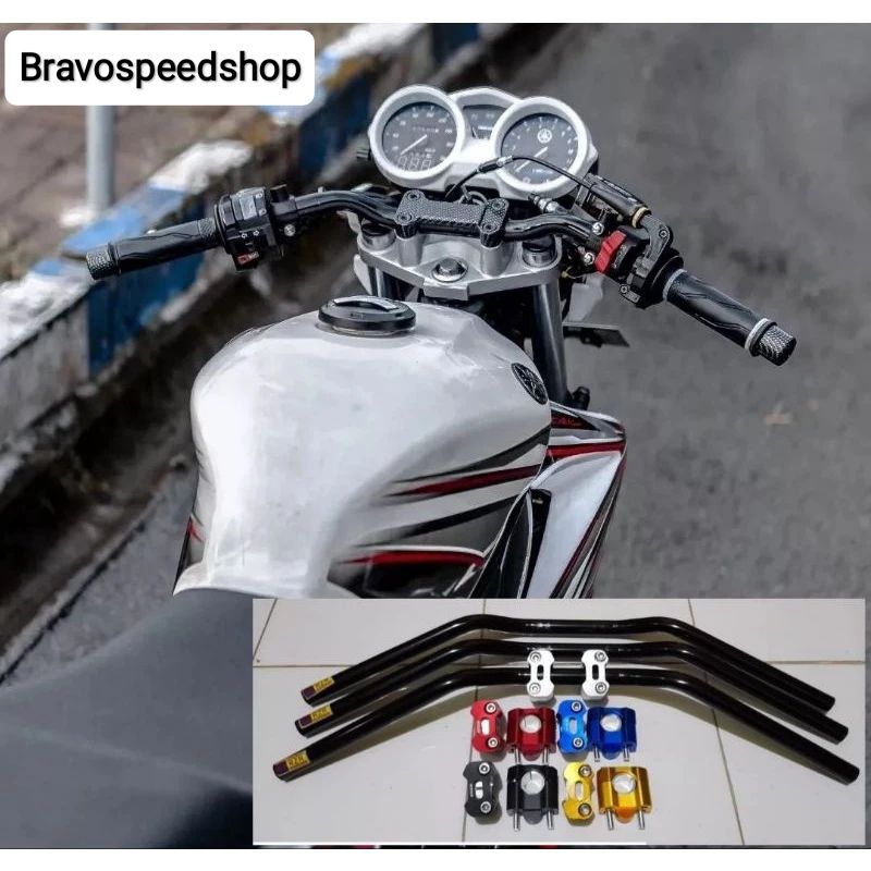 Stang rzr roadrace universal pnp VIXION OLD NEW harga satu set plus raiser dudukan cnc