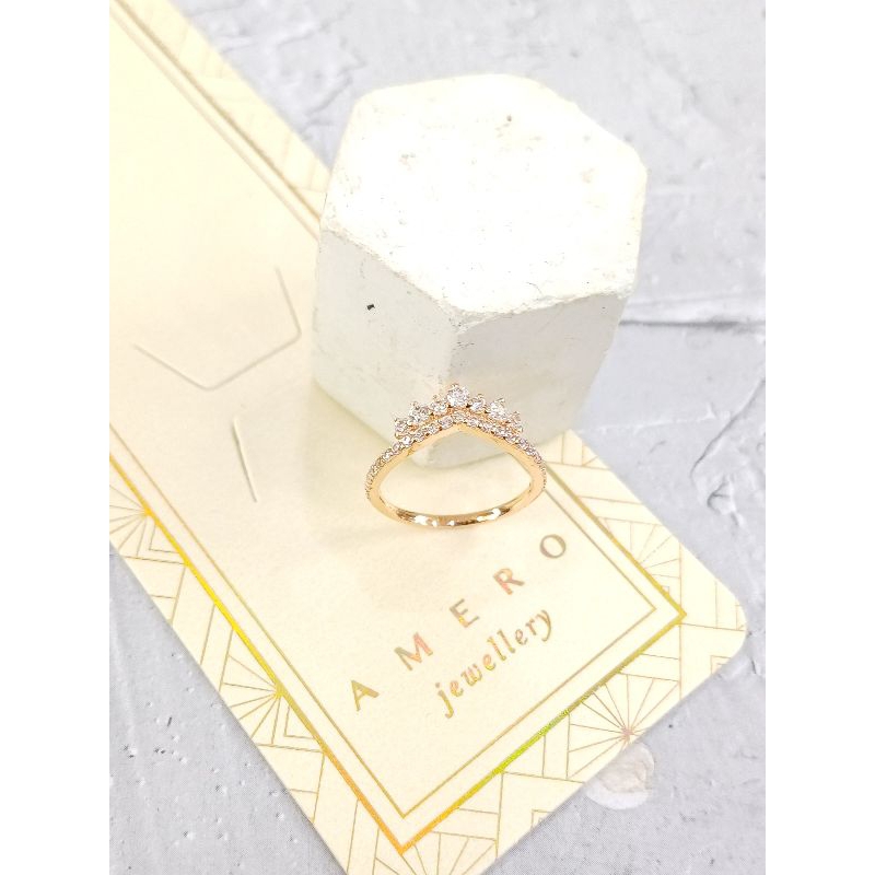 AMERO Collection ROSEGOLD Cincin fuji aurel 2 layer, 16K