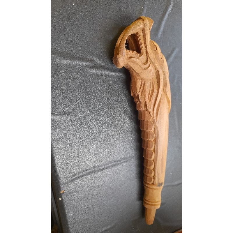 gagang joran pancing ukir naga