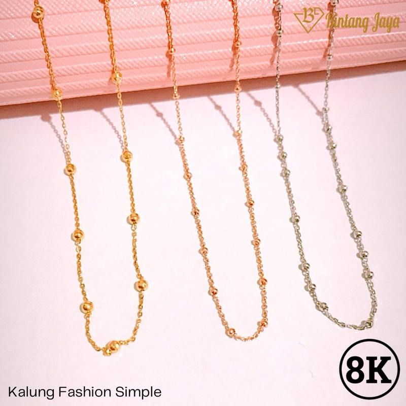 Kalung & Gelang Fashion Model Jedar Simple by UBS Gold 8K