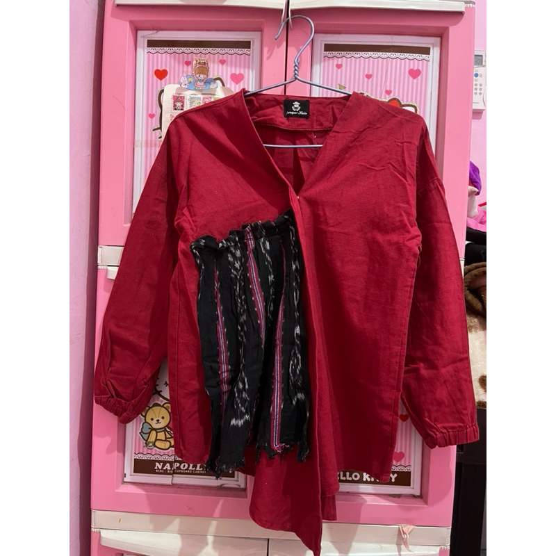 preloved juragan kain blazer semi tenun