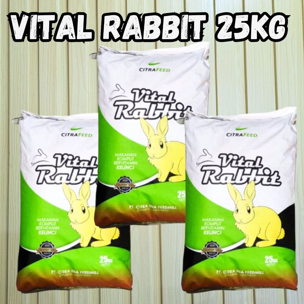 Vital Rabbit 25kg Pelet Kelinci Makanan Kelinci