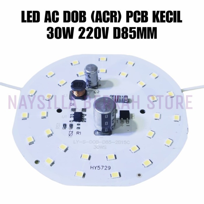 PCB LED AC 30W 220V DOB (ACR) UKURAN PCB KECIL DIAMETER 85MM