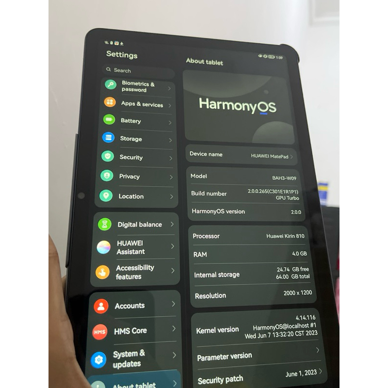 tablet Huawei Matepad kirin 810 second