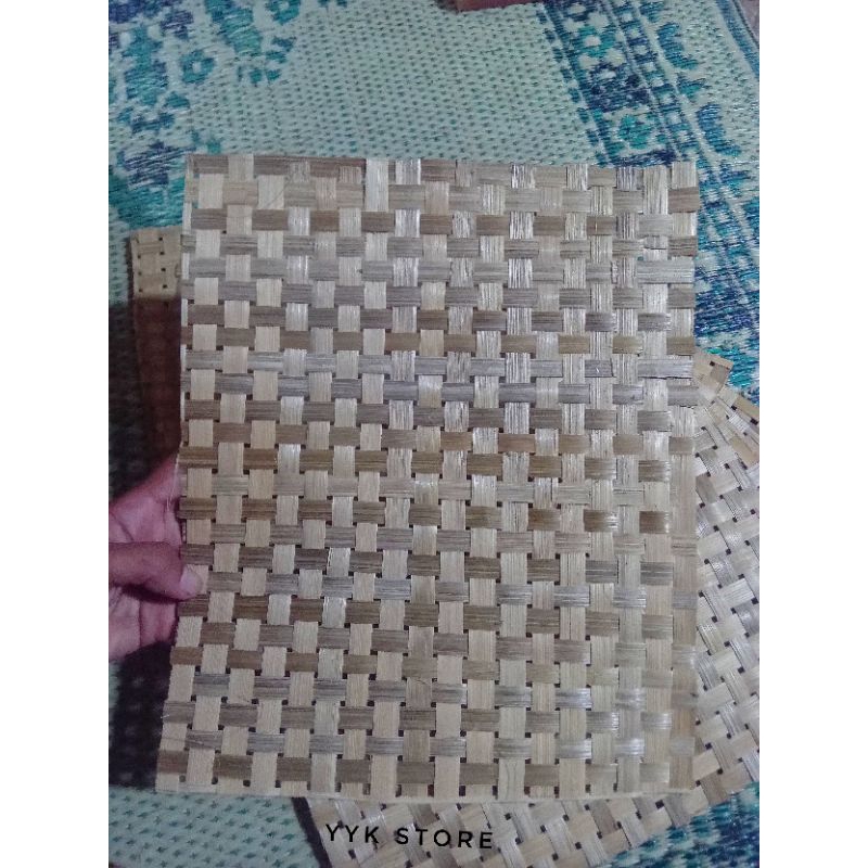 Properti Foto Anyaman Bambu 25x25cm / Alas Foto Anyaman Bambu