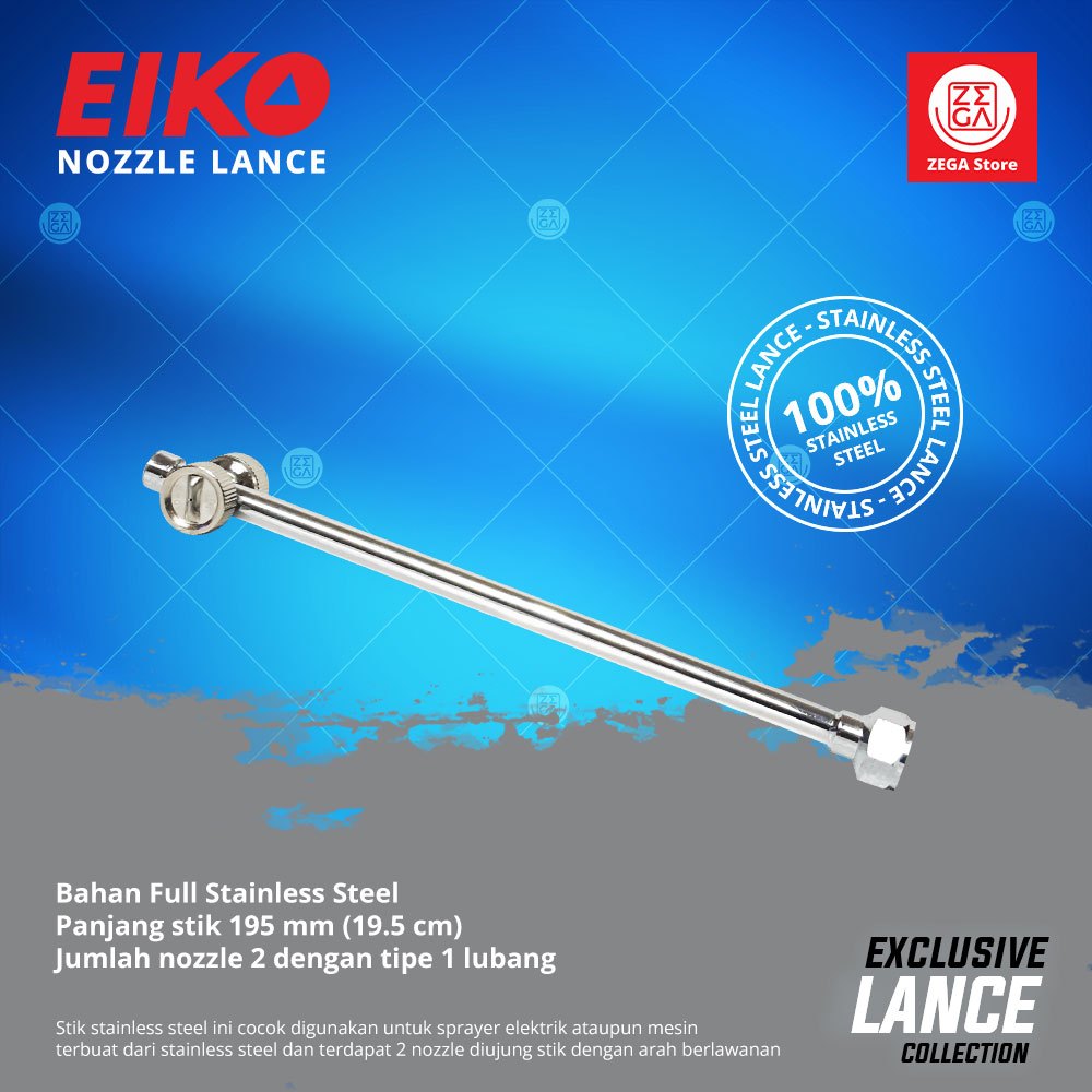 Stik nozzle sprayer stainless / stik ujung nozzle dual / double nozzle