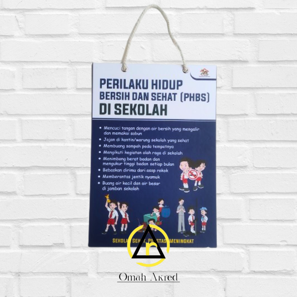 Hard Poster Perilaku Hidup PHBS di Lingkungan Sekolah - PHBS Sekolah - Poster Sekolah