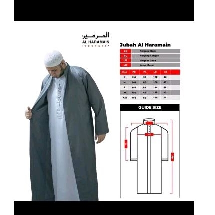 JUBAH LUARAN AL-HARAMAIN PUTIH XL
