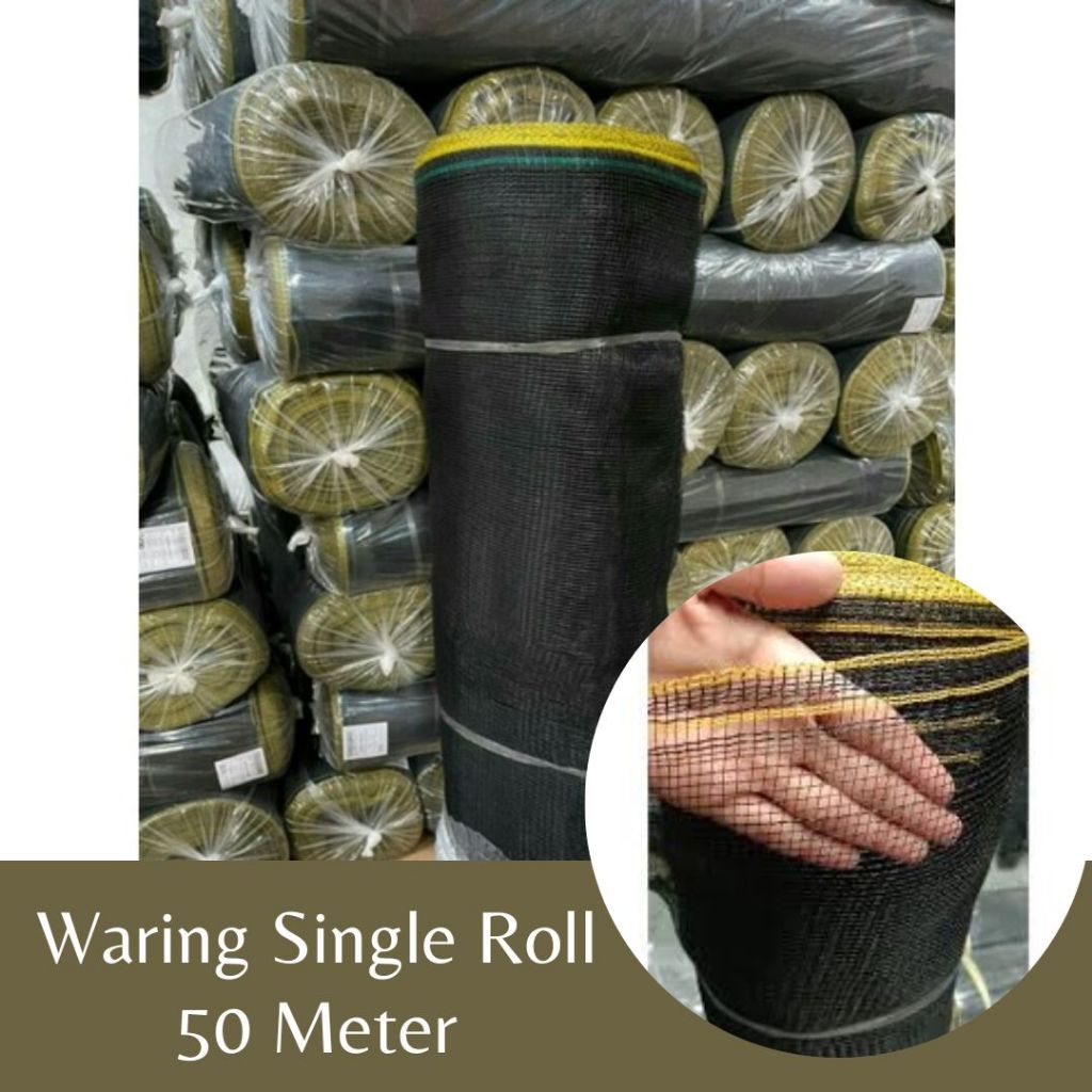 Jaring Waring Atau Jaring Ikan Roll Panjang 50 Meter Waring Single