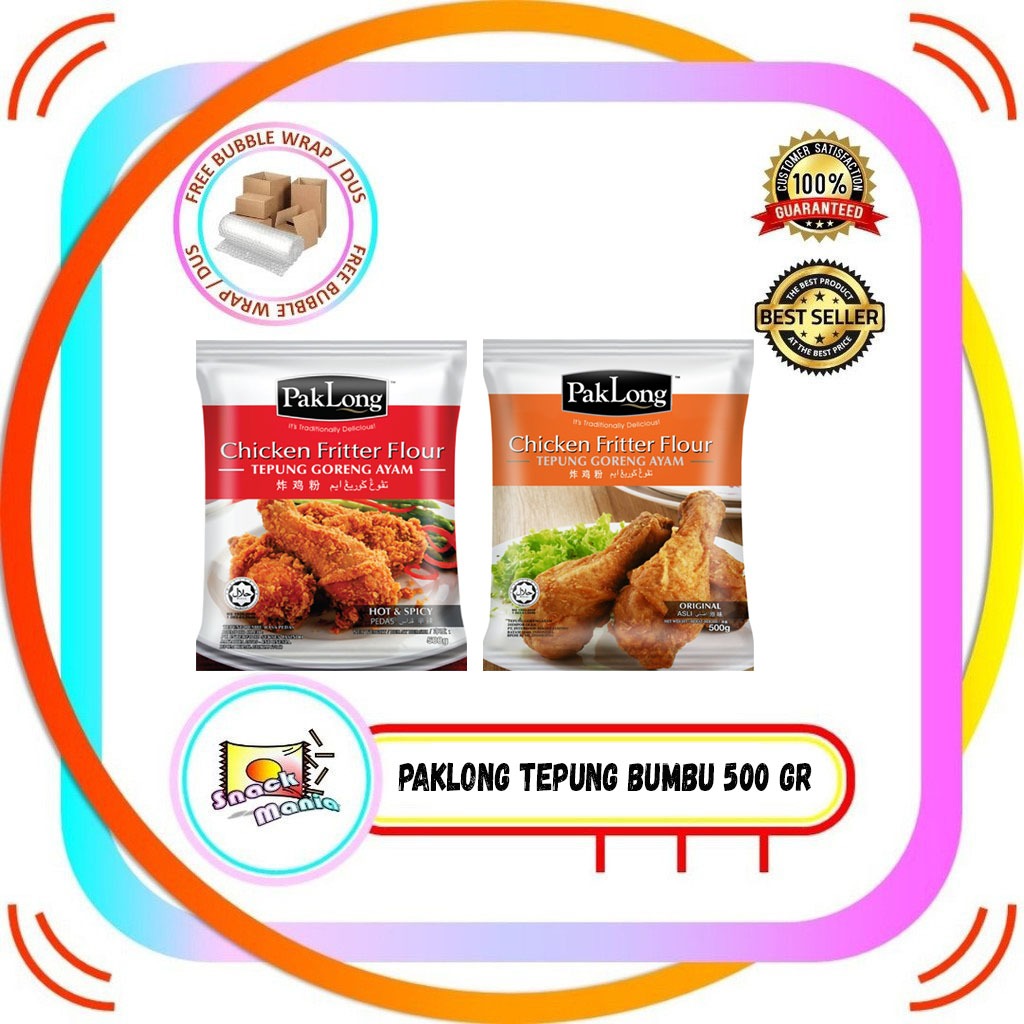 

PakLong Chicken Fritter Original | Hot Spicy Flour 500 gr Tepung Bumbu