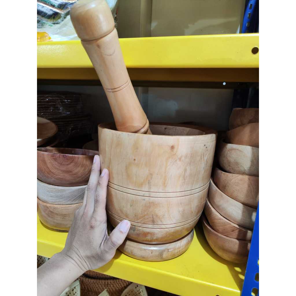 Lumpang Kayu Lesung Kayu Ukuran L