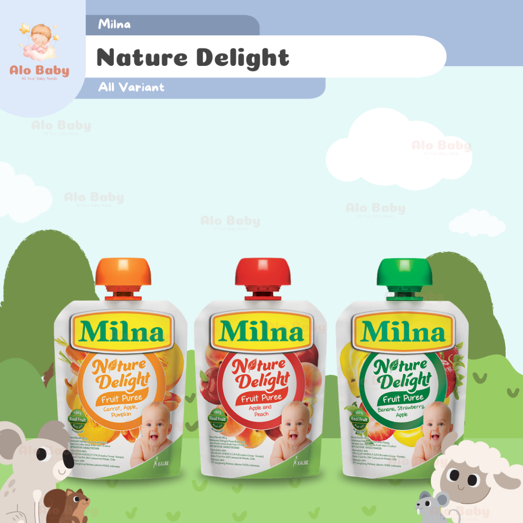 Milna Nature Delight Fruit Puree 80g - Sari buah makanan bayi - Mpasi bayi MILNA NATURE DELIGHT Frui