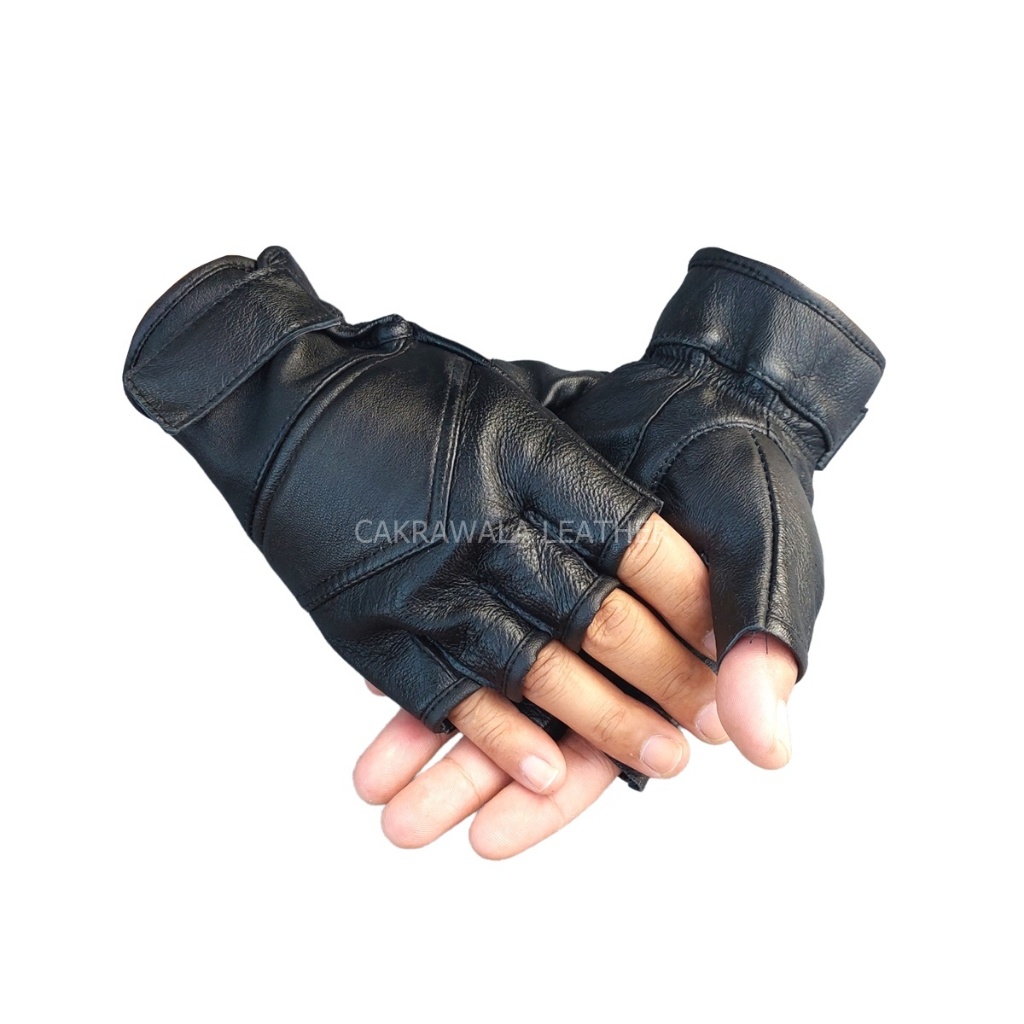 Sarung Tangan Motor Kulit Riding Leather Gloves Triangle