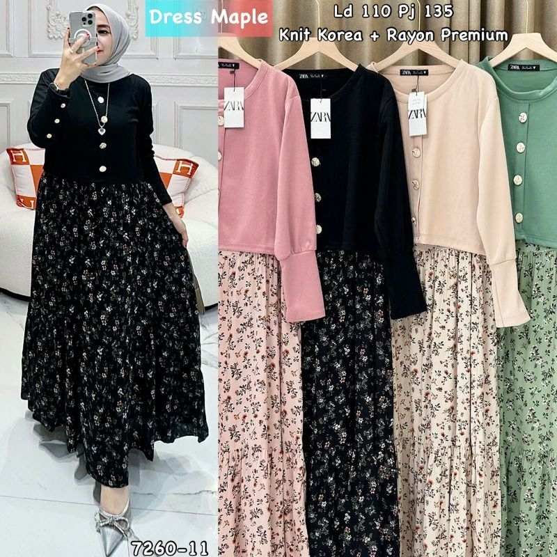 MS COD VANISA GAMIS RAYON MIX KNIT BY ALFASHION ANGELA MAXY YUNA MAXY MAXY DRESS GAMIS WANITA LEBARA