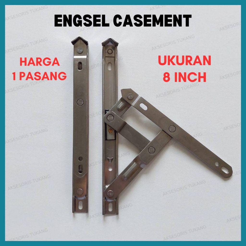 Engsel Casement Jendela Aluminium 8 Inch Inci