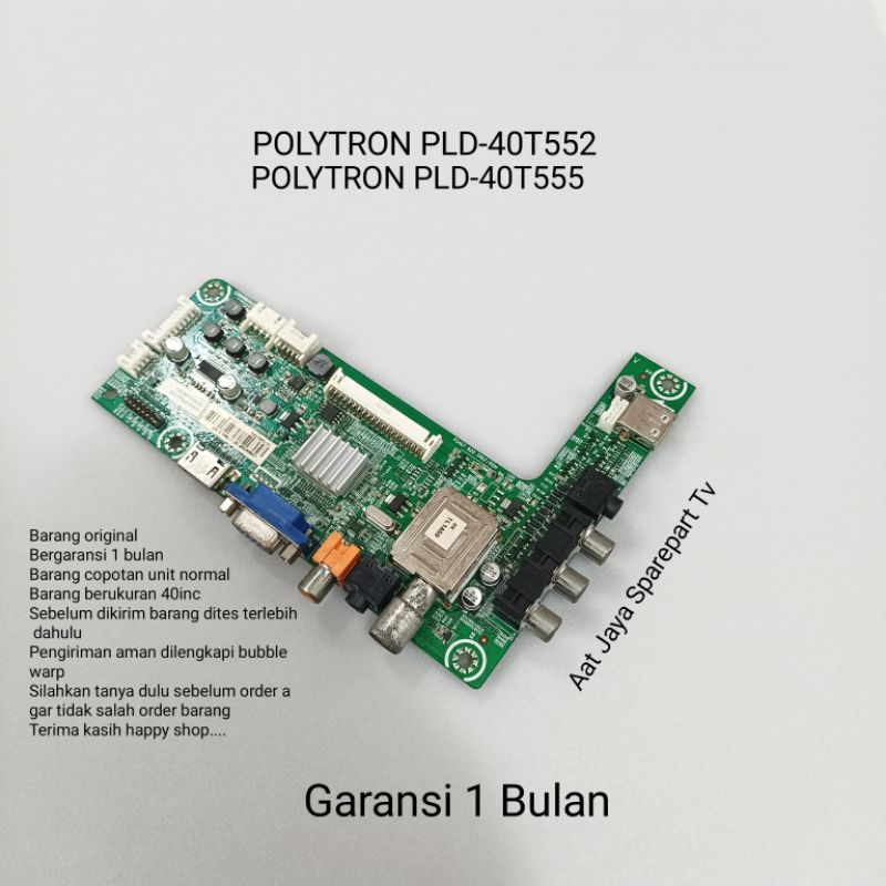 MAINBOARD TV LED POLYTRON PLD-40T552 MB - MOBO - MODUL - MOTHERBOARD - MESIN TV LED PLD-40T555