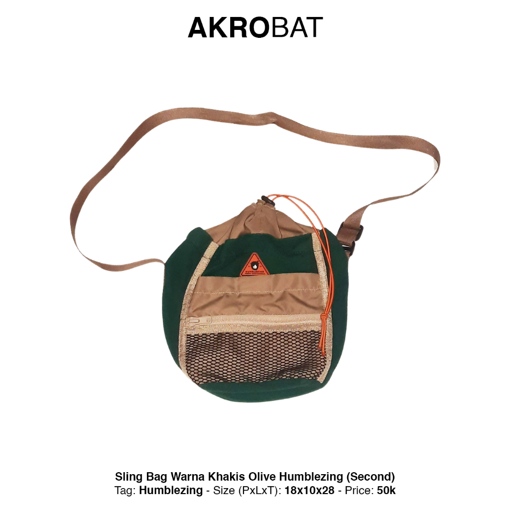 Sling Bag Warna Khakis Olive Humblezing (Second)