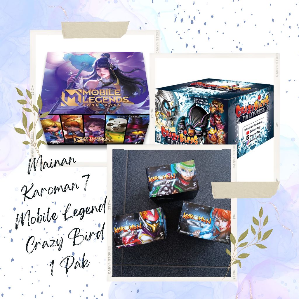 

KAROMAN 7 MOBILE LEGENDS CRAZY BIRD MAINAN STIKER KARAKTER TEMPEL TIMBUL 1 PAK ISI 30 BUNGKUS