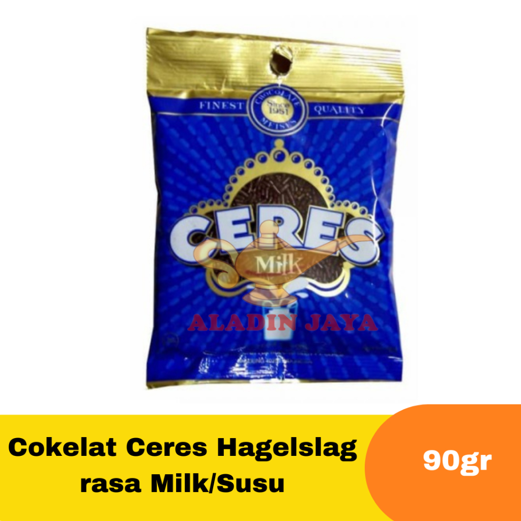 

Cokelat Ceres Hagelslag rasa Milk/Susu ukuran 90gr