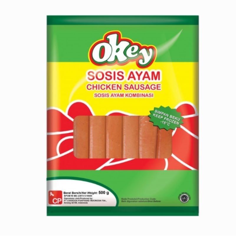 

Okey Sosis Ayam 500g isi 15