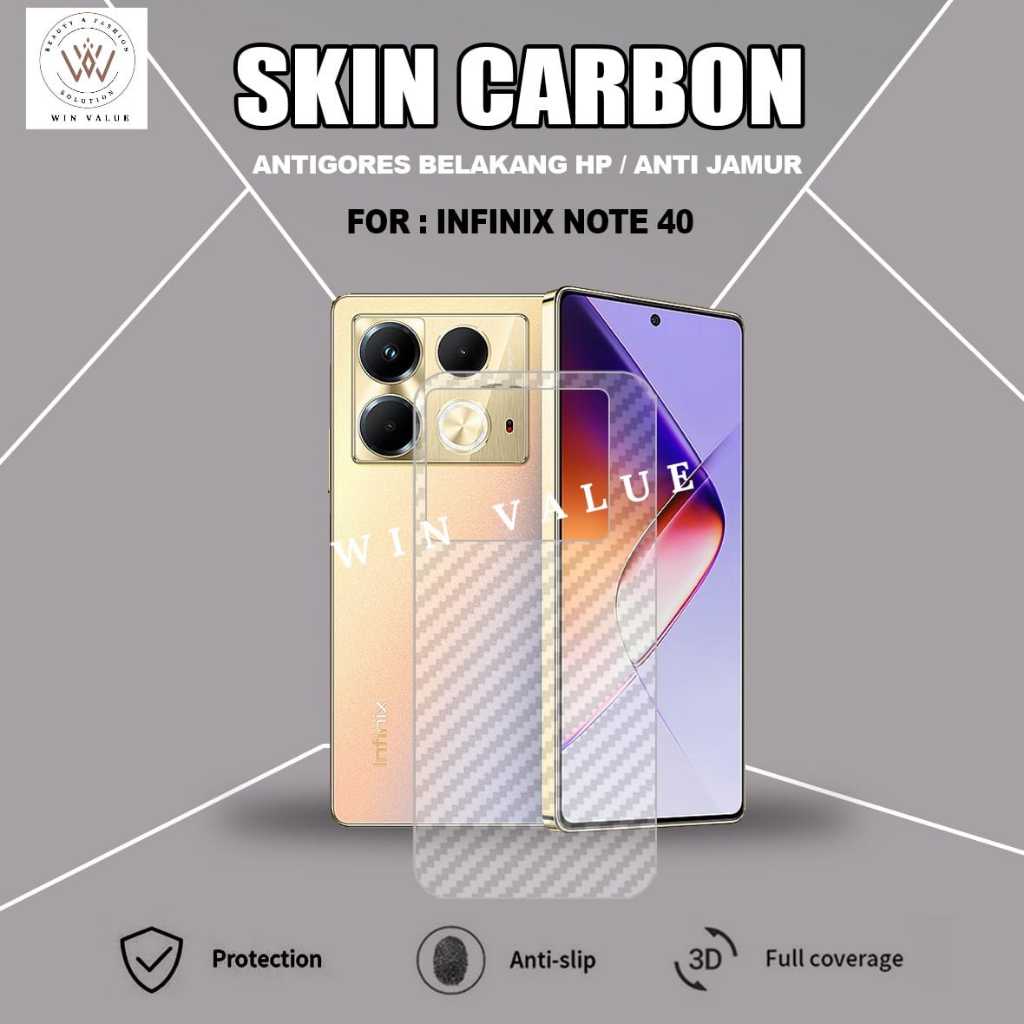 Infinix Note 40 Infinix Note 40 Pro Skin Carbon Garskin Anti Gores Belakang Infinix Note 40 Infinix Note 40 Pro