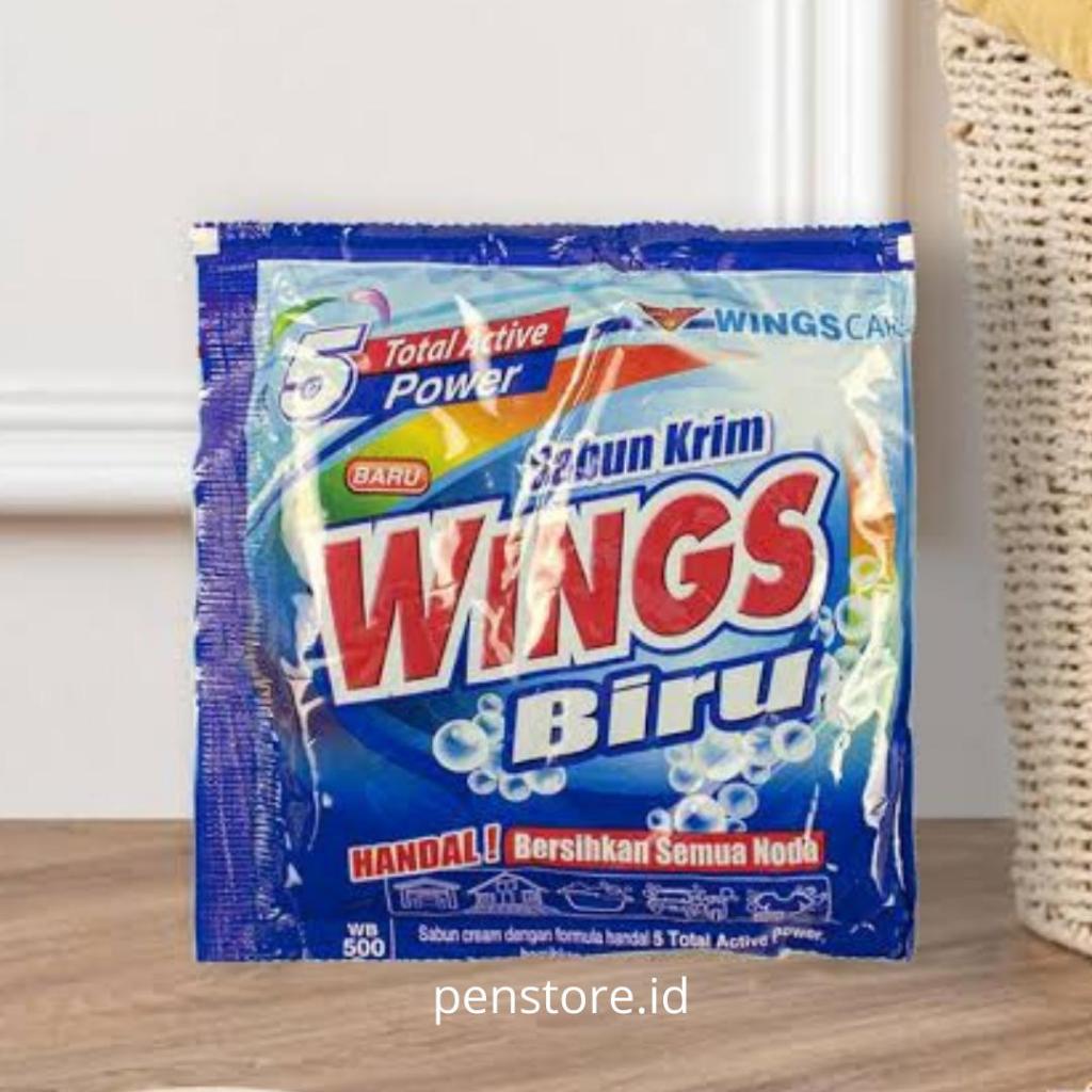 (pcs) WINGS Biru WB 500 - Sabun Colek Wings sachet 145 gram serbaguna